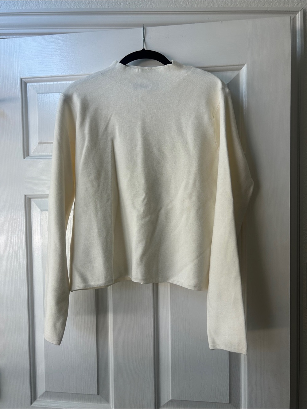 Women's Cream Crewneck Sweater - Classic Lightweight Knit